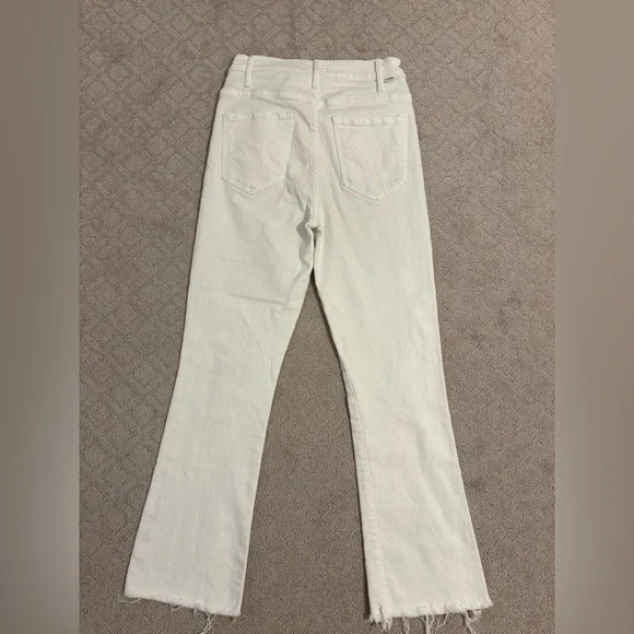 Mother The Hustler Ankle Jean in white. Size 26.